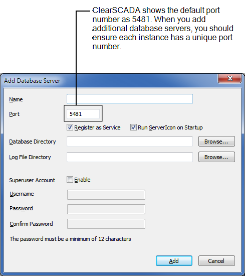 Add Database Server