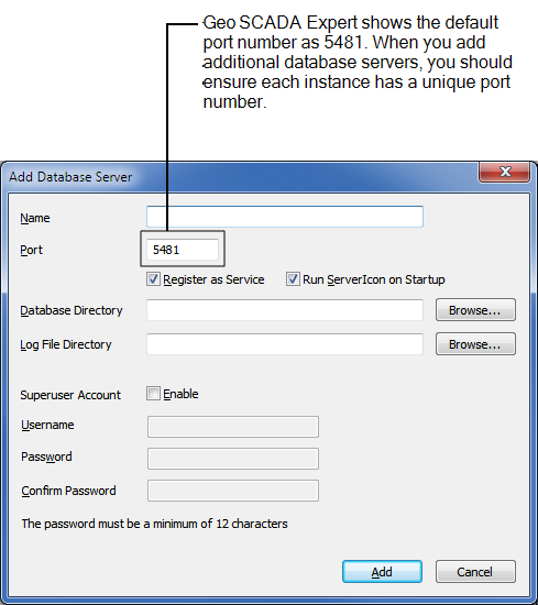 Add Database Server