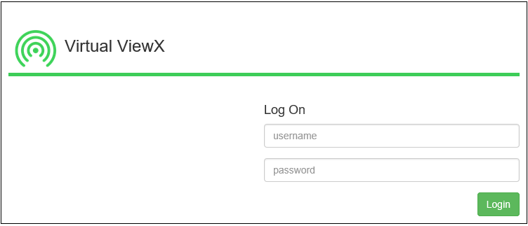 Showing the system's log in interface