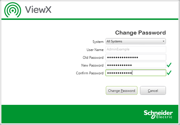 ViewX and Virtual ViewX Clients Guide - Change your Password (ViewX Client)