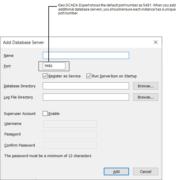 Add Database Server