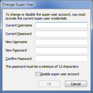 Security Guide - Configure the Super User Account (ViewX Security)