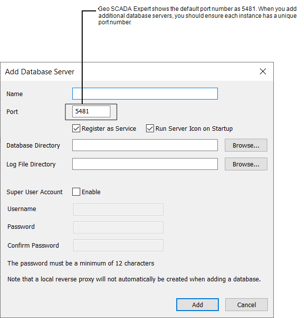 Add Database Server