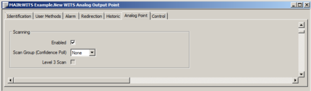 Scanning - WITS Analog Point Form