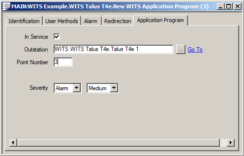 DNP3 WITS Driver Guide - Configuring a WITS Application Program