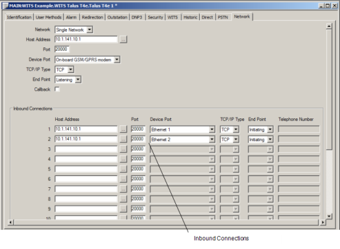 Inbound Network Connections Shown On Form