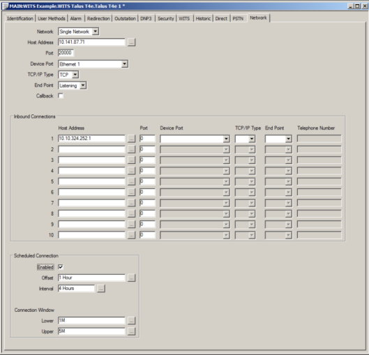 WITS Outstation Form > Network tab